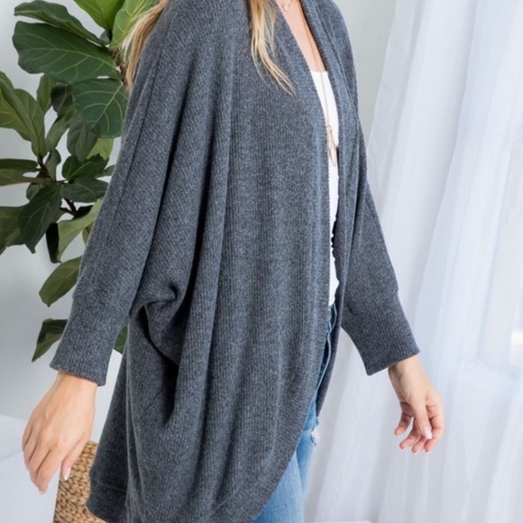 Banded Rib Sweater Cardigan - Picture 5 of 6